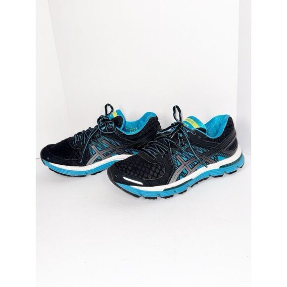 Asics Womens 6 Gel Excel 33 Running Shoes Athletic Black Blue Gym Workout Casual - Picture 3 of 14